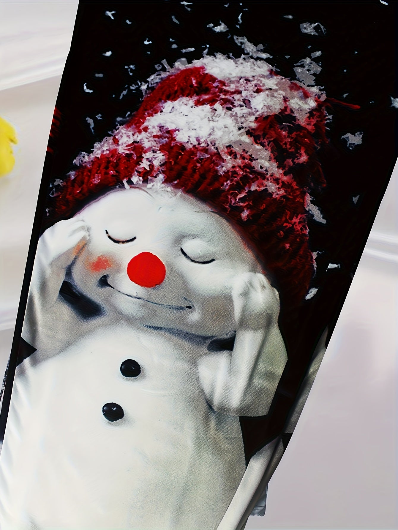 Women's Winter Thermal Tights - Snowman Print Leggings with Snowman & Snowflake Patterns, Thick Insulating Opaque Pants for Christmas, New Year Parties, Cold Weather (Machine Washable, Elastic Fit) - Trousers for Dresses & Bo