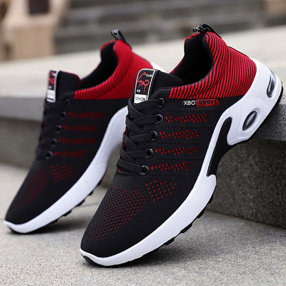 Men's Breathable Low-Top Sports Shoes with Shock Absorption