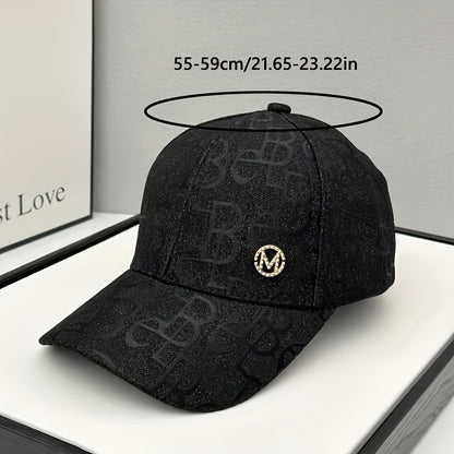 Women's Lightweight Adjustable Baseball Cap with Embroidered Jacquard