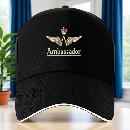 Adjustable Ambassador Emblem Baseball Cap with Crown & Wings