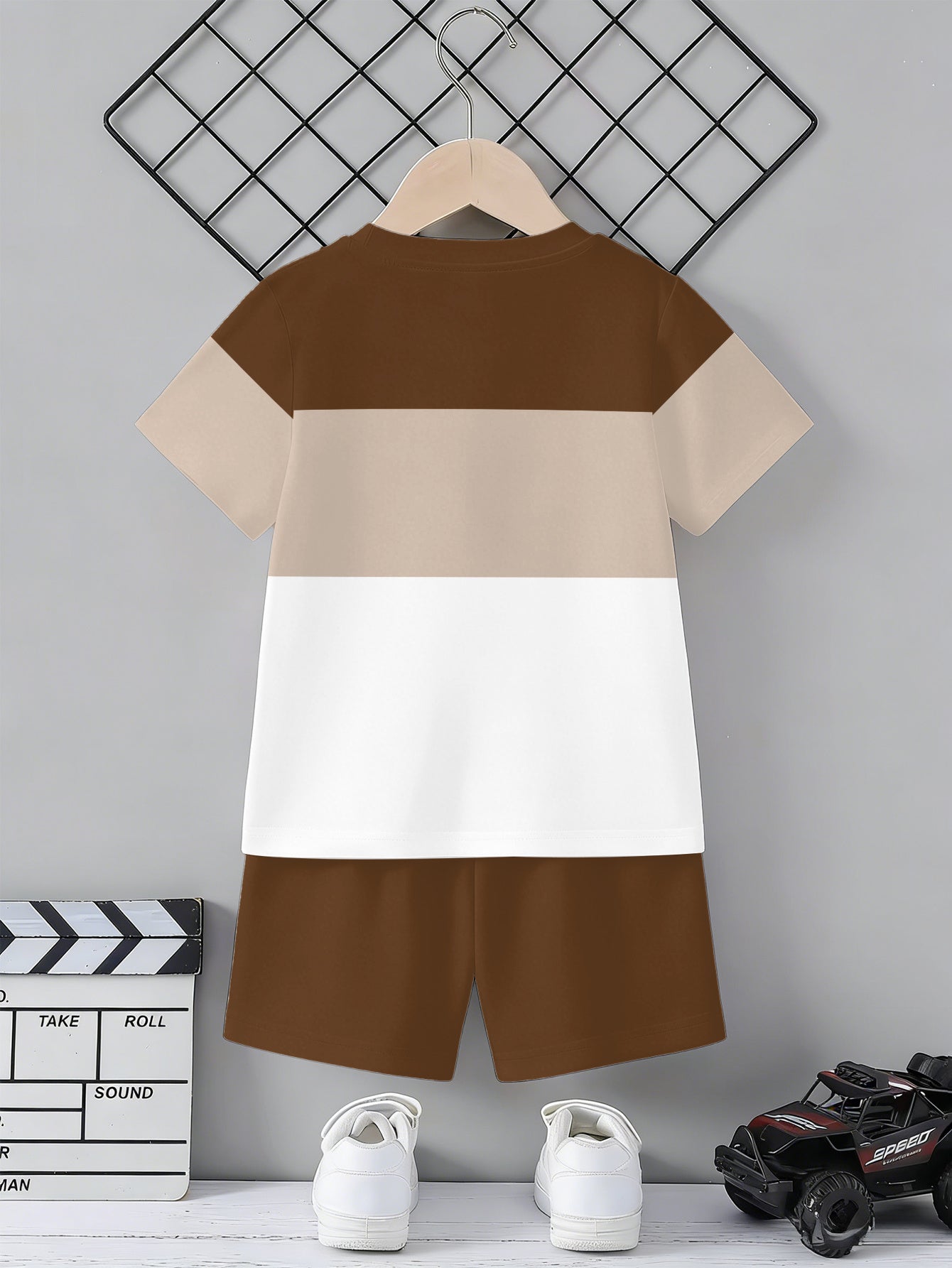 Boys' Casual Short Sleeve T-Shirt & Shorts Set for Summer