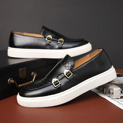 Men's All-Season Plaid Slip-On Dress Shoes