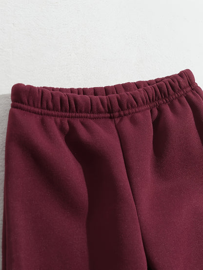 Տղա աղջիկների աշուն/ձմեռ տառերով դրոշմված տաք, աստառով սվիտեր և մարզաշապիկ, իդեալական է բացօթյա օգտագործման համար