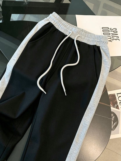 Mens Casual Hooded Sweatshirt and Wide-Leg Pants Set - Autumn - ayq