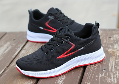 Men's Lace-up Sneakers - Athletic Shoes - Lightweight And Breathable - Running Basketball Workout Gym