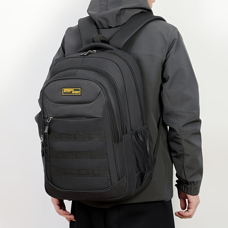 Hiking Backpack, Leisure Backpack, Large-capacity Backpack, Suitable for Both Men and Women, Height 48cm, Length 33cm, Thickness 20cm, Can Hold 17-inch Laptop, Equipped with Adjustable Shoulder Straps, Is Ideal for Daily Outd - ayq