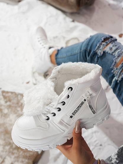 Կանացի ձմեռային ձնագնացքներ - Տաք երեսպատված, չսահող, բարձրակրունկ արտաքին ցանկացած առիթի համար կոշիկներ, ռիբավորված մեղմացնող ներդիրով, սև, իդեալական են ցուրտ եղանակի համար, ձմեռային կոշիկներ | Ոճային ձմեռային կոշիկներ | Դիմացկուն կոշիկներ