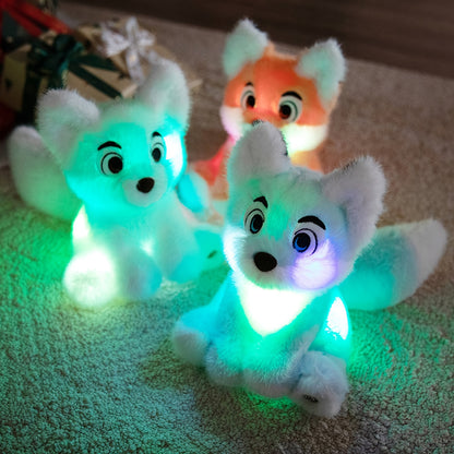 Լուսավորված փափուկ աղվեսի խաղալիք – փափուկ խաղալիք LED լույսով, սիրուն գիշերային լույս սենյակի ձևավորման և հարմարավետության նվեր