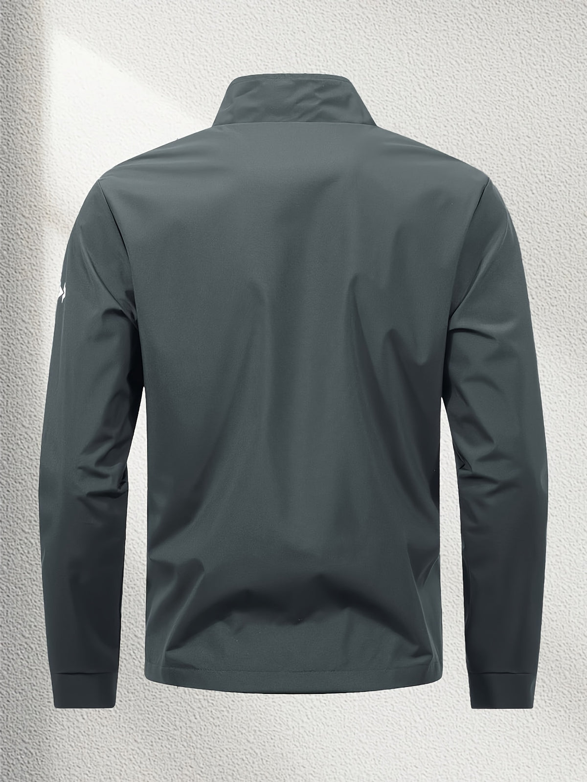 Unisex Casual Sport Bomber Jacket with Stand Collar for Spring-Fall