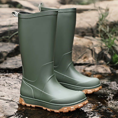 Men's All-Season High-Top Outdoor Waterproof PVC Boots
