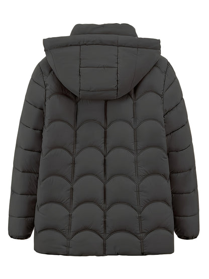 Women'S Elegant Winter Coat - Lightweight Thermal Jacket with Full-Zip Front, Long Sleeve Cold Weather Outerwear for Everyday & Formal Events - All-Season, Machine Washable Women'S Clothing, Ladies Winter Coats, Geometric Pat