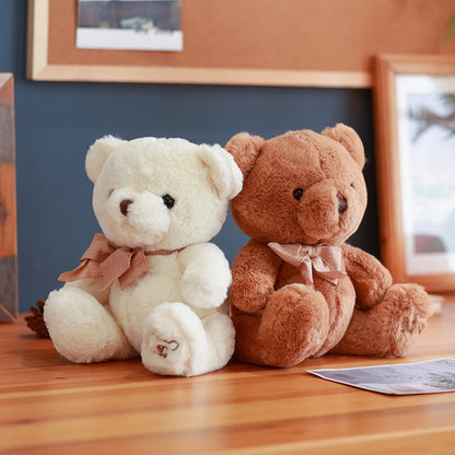 1pc Teddy Bear Plush Suitable for Girls - Soft Stuffed Toy with Bow Tie, Cute Teddy Bear for Bedtime Companion, Birthday & Valentine's Gift, /