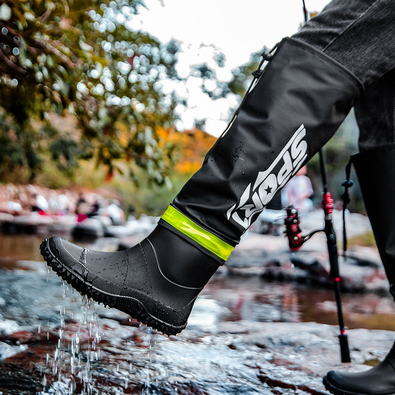Waterproof High-Calf Slip-On Boots for Outdoor Adventures