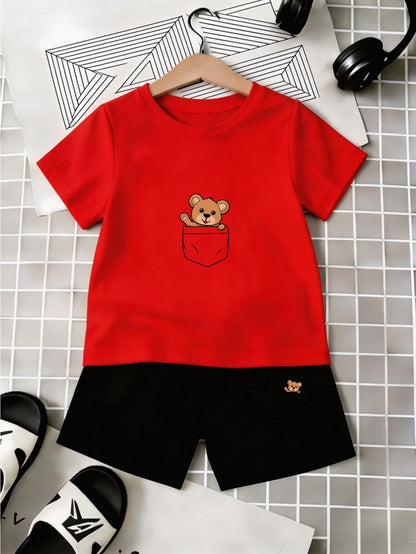Baby Boy Summer Two-Piece Set with Breathable Shorts & T-Shirt