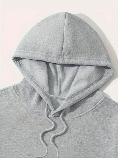 Men's Autumn and Winter Casual Loose Couple Hoodie Set, Stylish Sweatshirt with Long Pants Outfit