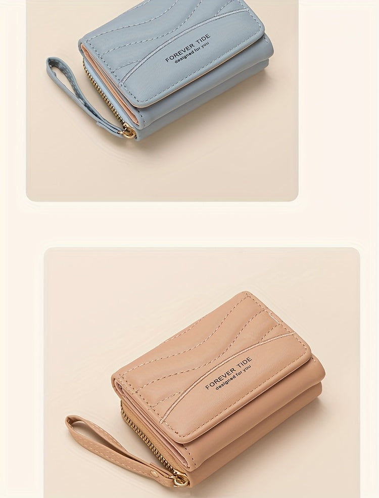 Կանացի նորաձև մինիմալիստական ​​ծալովի դրամապանակ՝ ճարմանդային դիզայնով, մեծ տարողությամբ, հասանելի է 6 գույնով