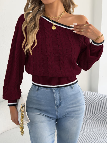 Աշնանային և ձմեռային առօրյա արձակուրդային երկար թևքերով, ուսերից բաց վերնաշապիկ, գոտկատեղով, գծավոր կարով կանացի կարդիգան