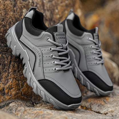 LOEIKAN 2026 New Low-Top Men'S Versatile Comfortable Hiking Boots | Casual Sports Shoes with Stylish Thick Sole, Upper, PVC Sole, Lace Closure, for Outdoor Trekking and Daily Wear - ayq
