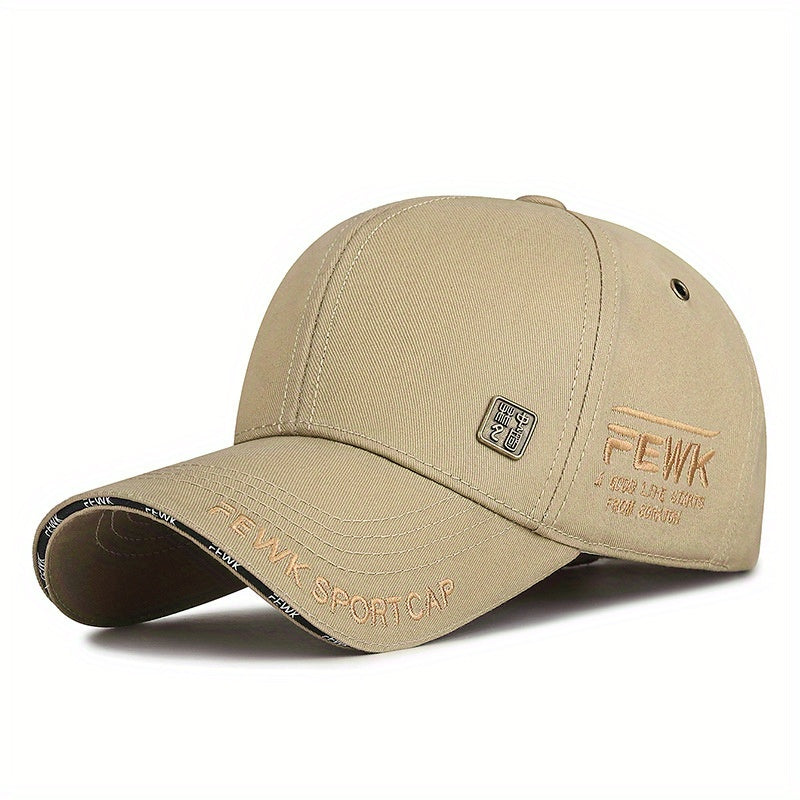 Unisex Breathable Cotton Baseball Cap with Metal Vent Eyelets