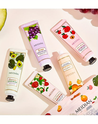 5pcs/set Hand Cream Set, Moisturizing And Nourishing Hand Lotion for Dry Cracked Hands, Gift for Women