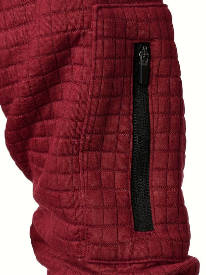 Men's Casual Bomber Jacket with Stand Collar - Polyester and Elastane Blend, Knit Fabric with Slight Stretch, Solid Color, Zipper Detail, Long Sleeve, Regular Fit