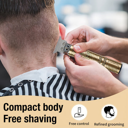 YAIAWISU Men's Cordless Electric Hair Clippers & Beard Trimmer with LCD Screen, USB-Rechargeable Cordless Grooming Kit, T-Blade Trimmer with Guide Comb Suitable for Hair, Shaving, and Scalp Trimming