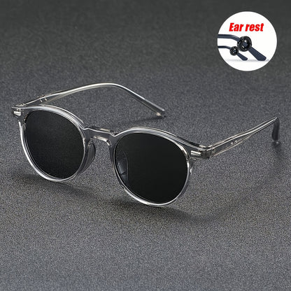 Unisex Amber Round Sunglasses with UV400 Protection