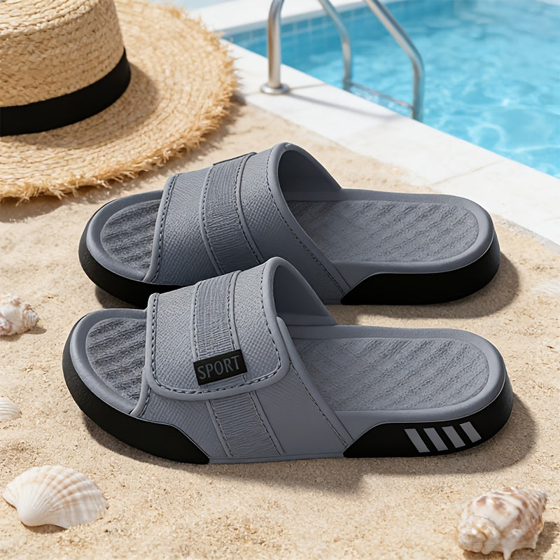 Men's New Summer Slides | EVA 1pc Molding Non-Slip Breathable Multi-Color for Beach Home Vacation - ayq