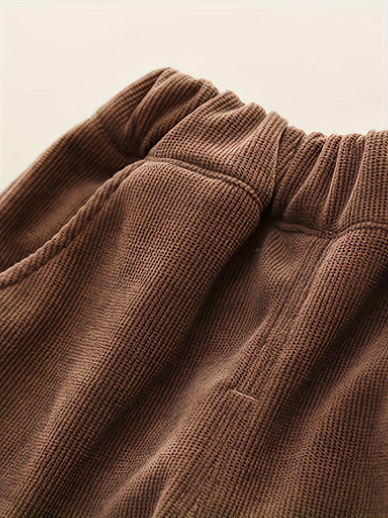 Baby Boys' Winter Warmth Fleece-Lined Sweatshirt & Pants Set - Soft & Brown Round Neck Outfit with Cuffs, Machine Washable Toddler Clothes for Autumn/Winter, Cozy Casual Playwear for Cold Weather, for Outdoor, Thick