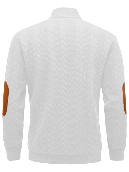 Men'S Light Blue Quilted Zip-Up Jacket - Casual Fall/Winter Outerwear with Stand Collar, Long Sleeves, and Front Pockets, Perfect for Casual Attire, Autumn Winter Apparel | Quilted Texture Jacket | Zippered Jacket