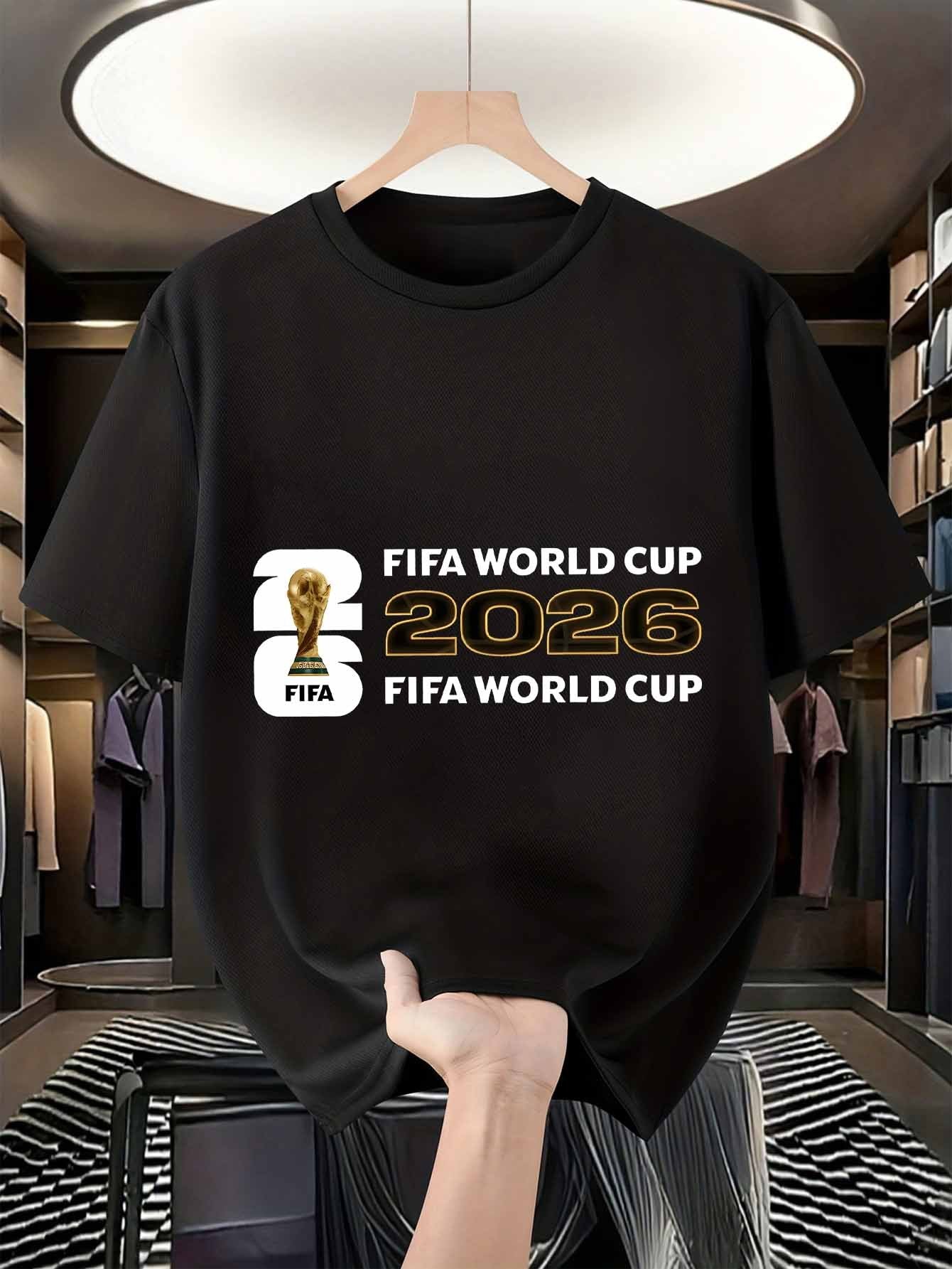 Men's FIFA World Cup 2026 Mesh T-Shirt, Casual Sporty Style