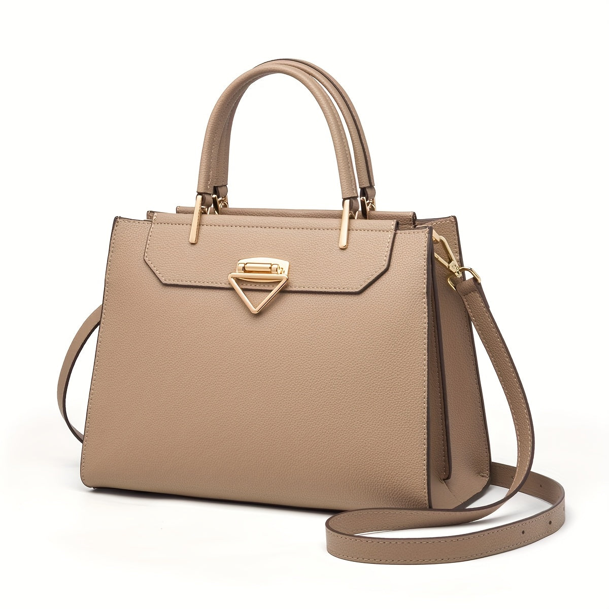 Vintage Large-Capacity Women's Leather Handbag with Adjustable Strap