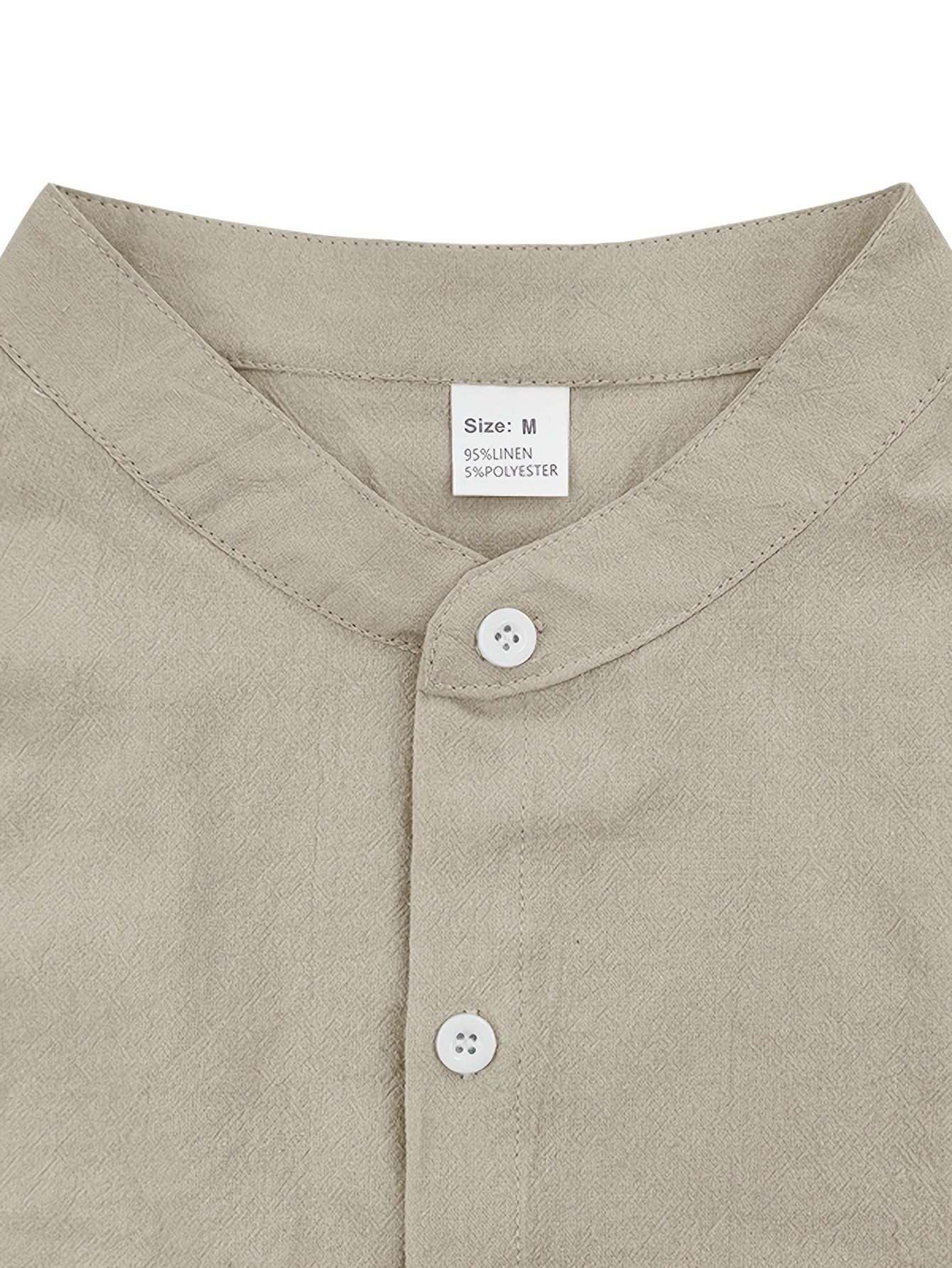 Men's Casual Linen Short Sleeve Shirt & Shorts Set for Summer