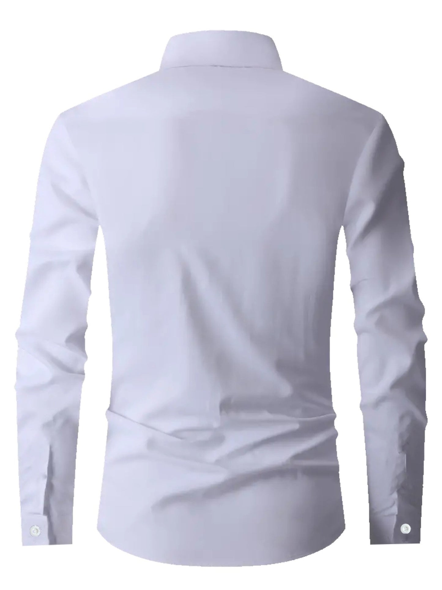 Men's Casual Business Shirt Short Sleeve Polyester Top