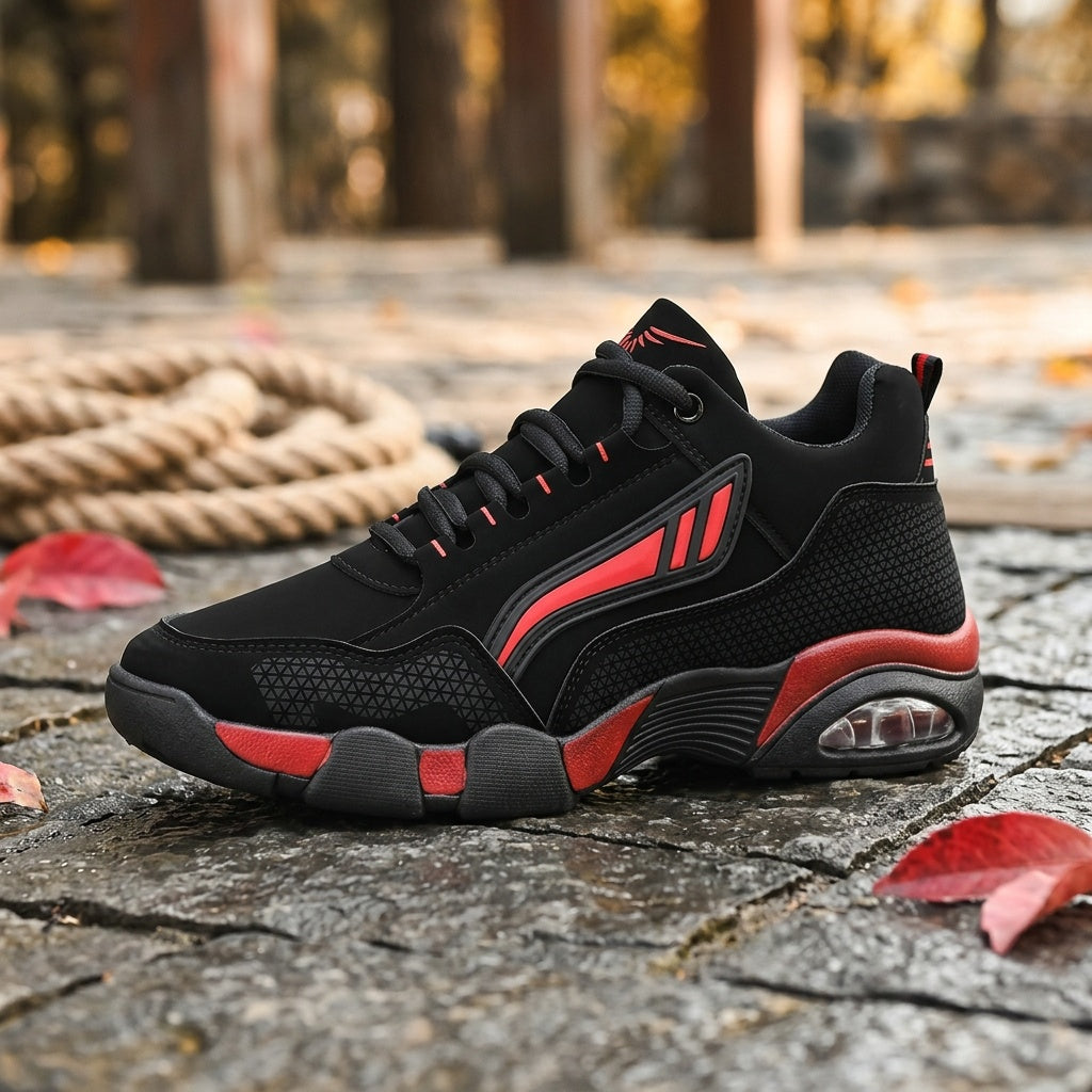 Men's Non-Slip Low-Top Sneakers with Cushioned Round Toe