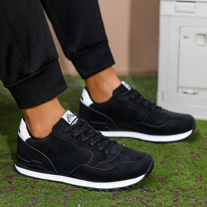 Men's Forrest Gump Sneakers, Round Toe Low-Top Casual Lace-Up Sneakers, Low Heel, Men's Fashionable Minimalist Style, Casual Adult Outdoor Sports, Shopping, Travel, All-Season Men's Sneakers - ayq