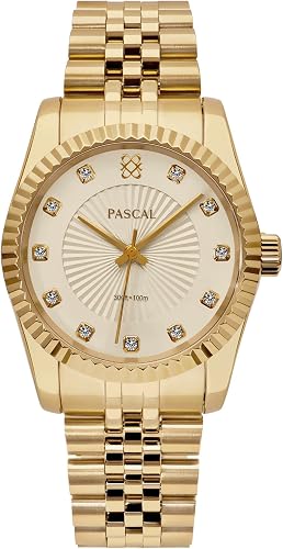PASCAL Timeless Classic Diamond Swiss Quartz Watch for Men