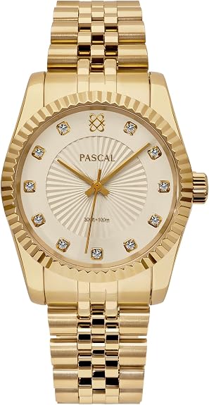 PASCAL Timeless Classic Diamond Swiss Quartz Watch for Men