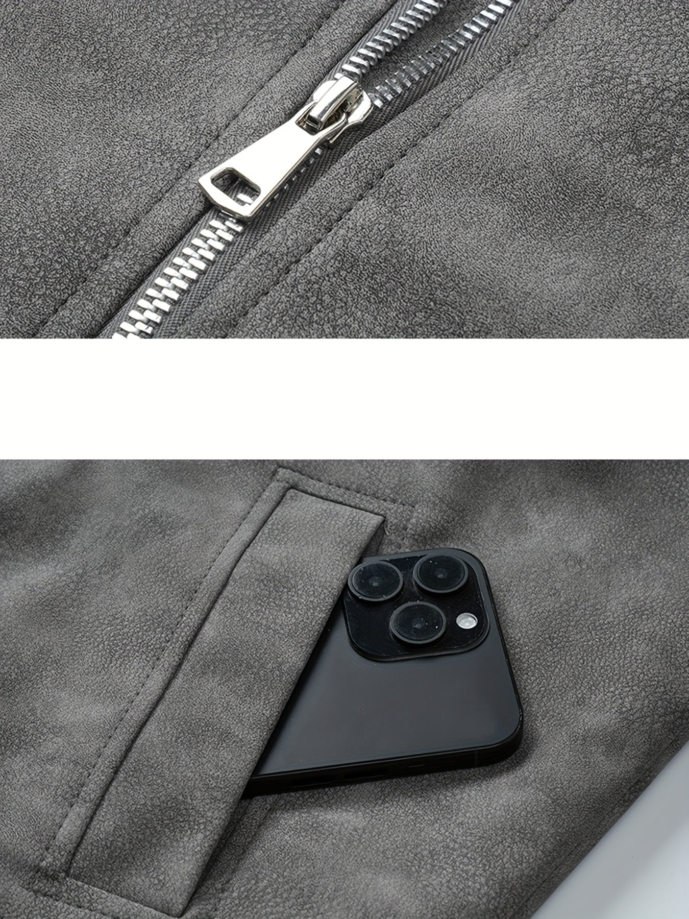 Men's Heavy-Duty Winter Bomber Jacket with - Full-Zip Workwear Coat, Collar & Full-Zip Front, Full-Zip Closure (No Bulk), Golden-Tone Button-like Closure, Hand Washable - Tan/Beige/Brown/Pink/Gray/Purple