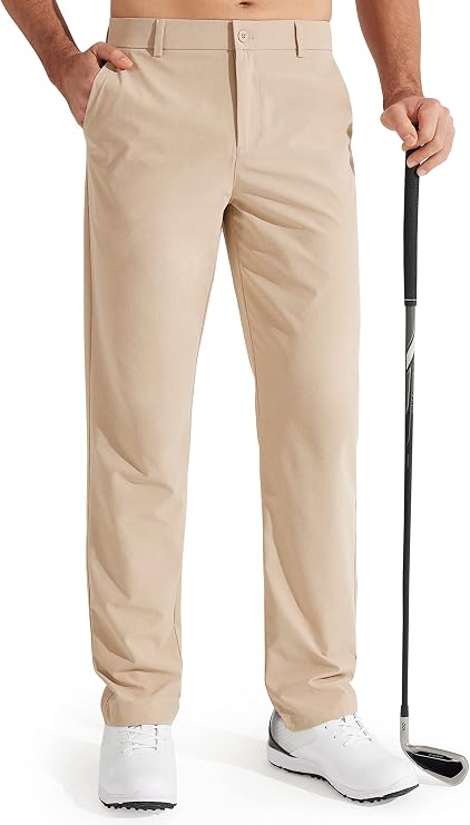 Men's Stretch Golf Pants Lightweight Casual Work Trousers