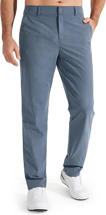 Men's Stretch Golf Pants Lightweight Casual Work Trousers