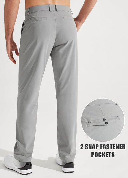 Men's Stretch Golf Pants Lightweight Casual Work Trousers