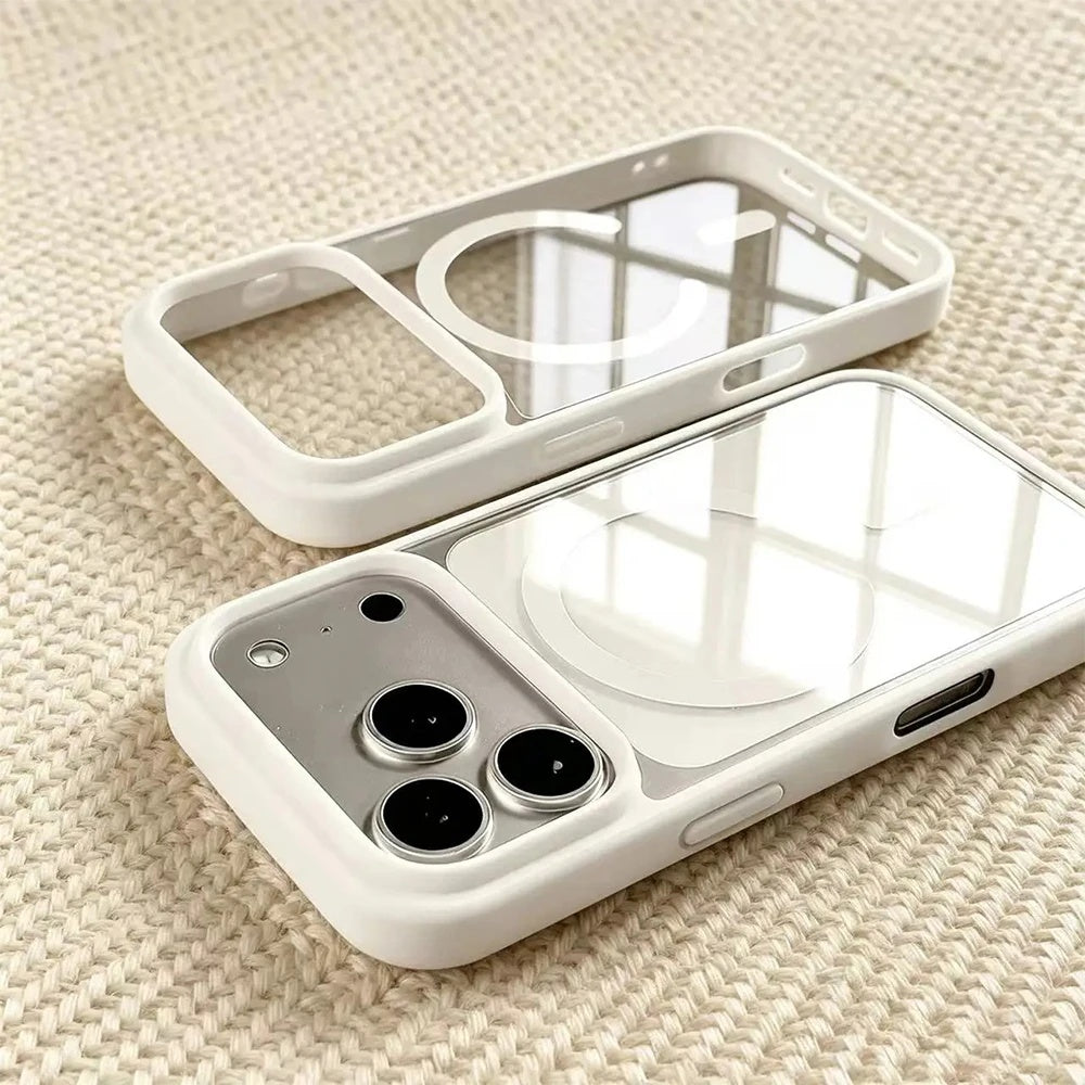 Magnetic Transparent Phone Case for iPhone 18 Pro Max with Wireless Ch