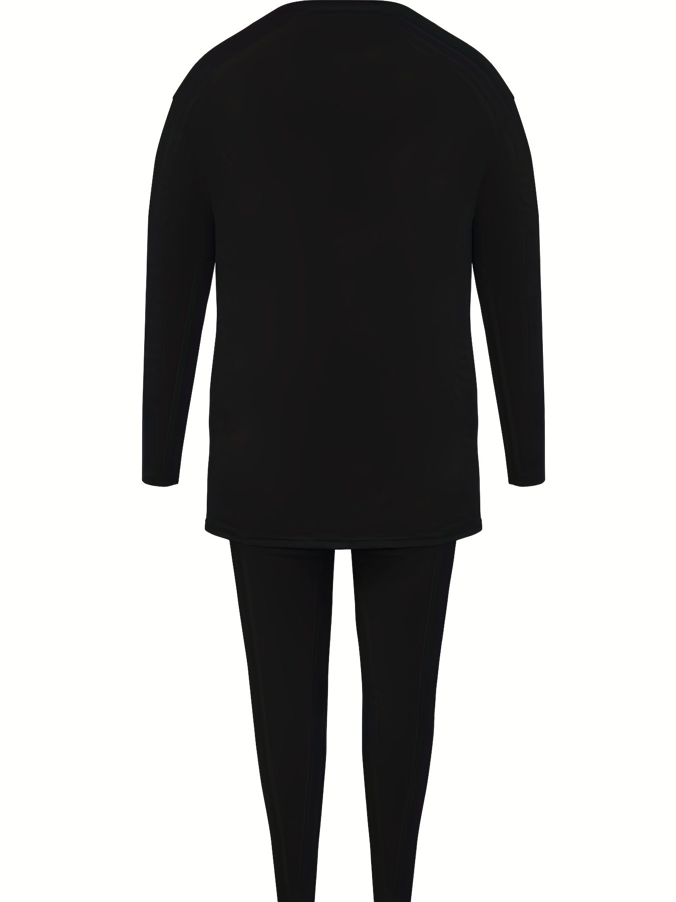 Plus Size - Plus Size - Plus Size - Women'S Plus Size Christmas & Halloween Two-Piece Set - Cozy Long Sleeve T-Shirt with Santa Claus & Snowflake Print, Pockets, and Matching Pants, Casual Holiday Outfit for Fall and Winter,