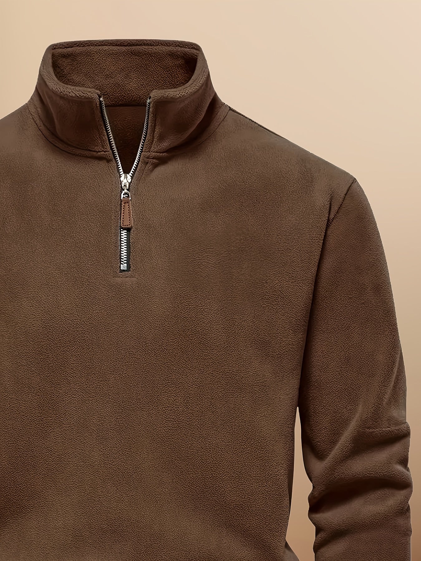 Men'S Heavyweight Full-Zip Hoodie - Thermal Winter Jacket with Zipper Closure, Stand Collar, Long Sleeve Cold Weather Coat for Skiing, Commuting - Thick Insulated Outerwear (Solid Color) - Easy-Care Zipper Front Closure, Wint