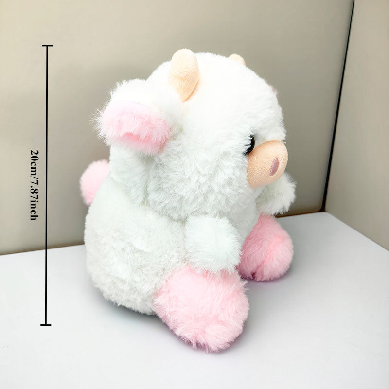 Adorable Pink Cow Plush Toy for Home Decor and Office Display
