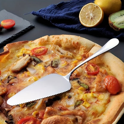 1pc Stainless Steel Cake & Pizza Server - Triangle Shovel for Desserts, Baking, Tiramisu Slicing, Durable Kitchen Tool, Non-Electric, Food Supply Equipment, Ideal for Home Baking / Professional Chefs / Culinary Enthusiasts