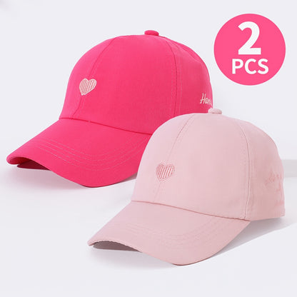 Breathable Ponytail Baseball Caps for Kids - Spring/Summer