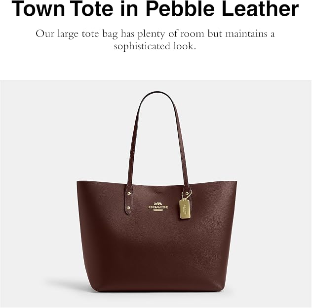 Coach Town Women's Leather Tote Bag