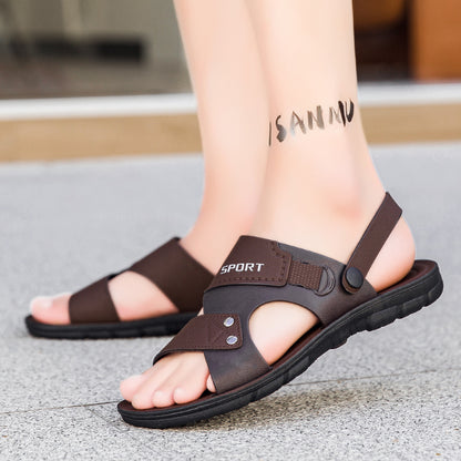 Men's Sporty Slip-On Sandals with Durable Rubber Sole
